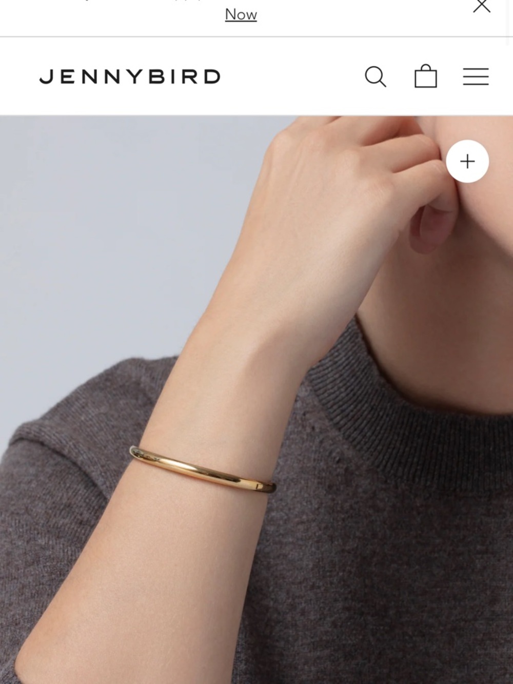 Jenny Bird Polished Gold Slim Bangle Bracelet